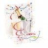 Mini Pop-Up Greeting Card - Champagne Celebration