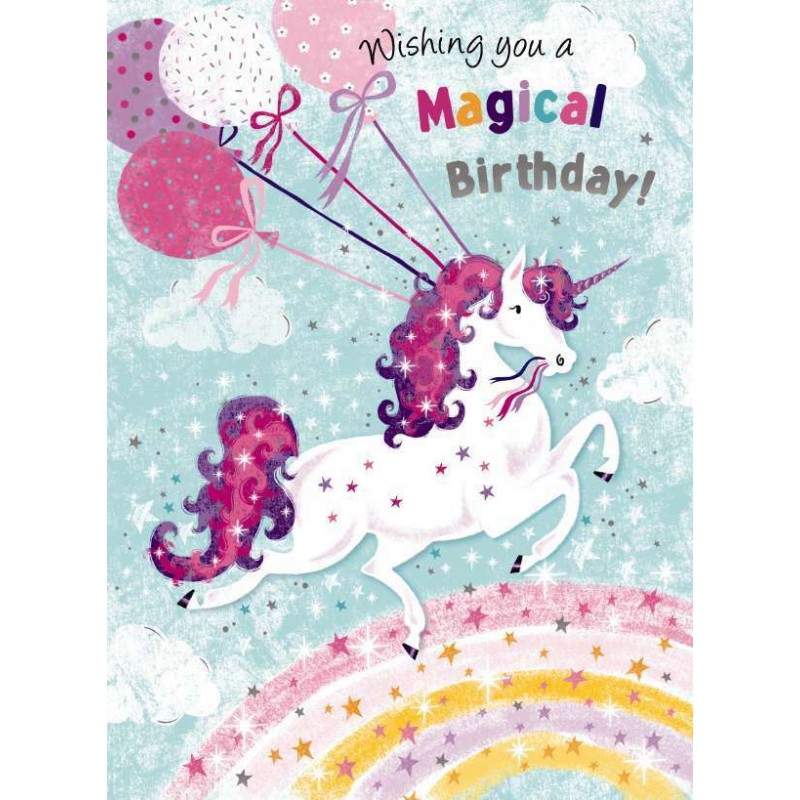 Magical Unicorn Birthday Card