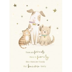 Dog and Cat Friends Birthday Card