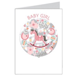 Laser Cut Baby Girl Card