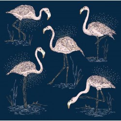 Sakusa Flamingos Blank Greeting Card