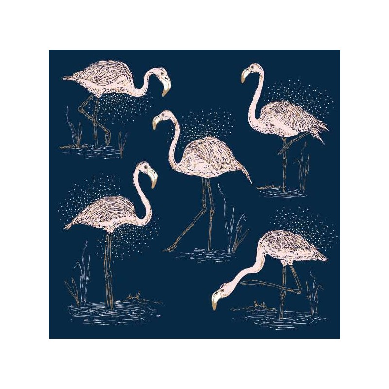 Sakusa Flamingos Blank Greeting Card