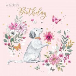 Dog and Flowers Birthday...