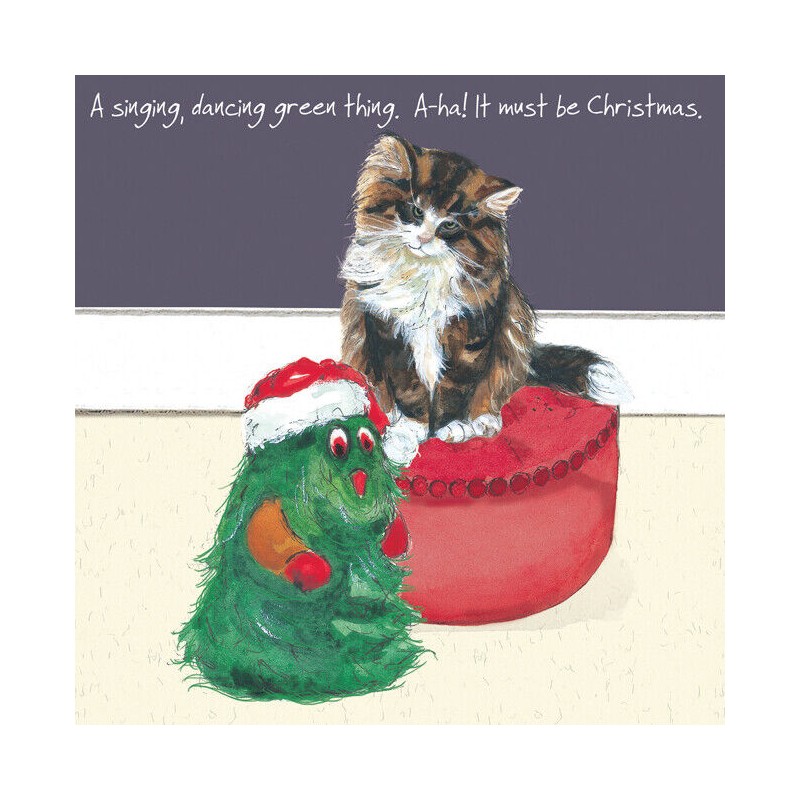 Green Thing - Comical Christmas Cards by The Little Dog Company