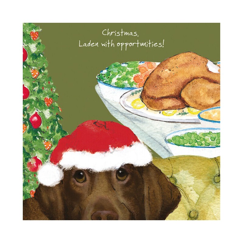 Laden Labrador - Comical Christmas Cards by The Little Dog Company