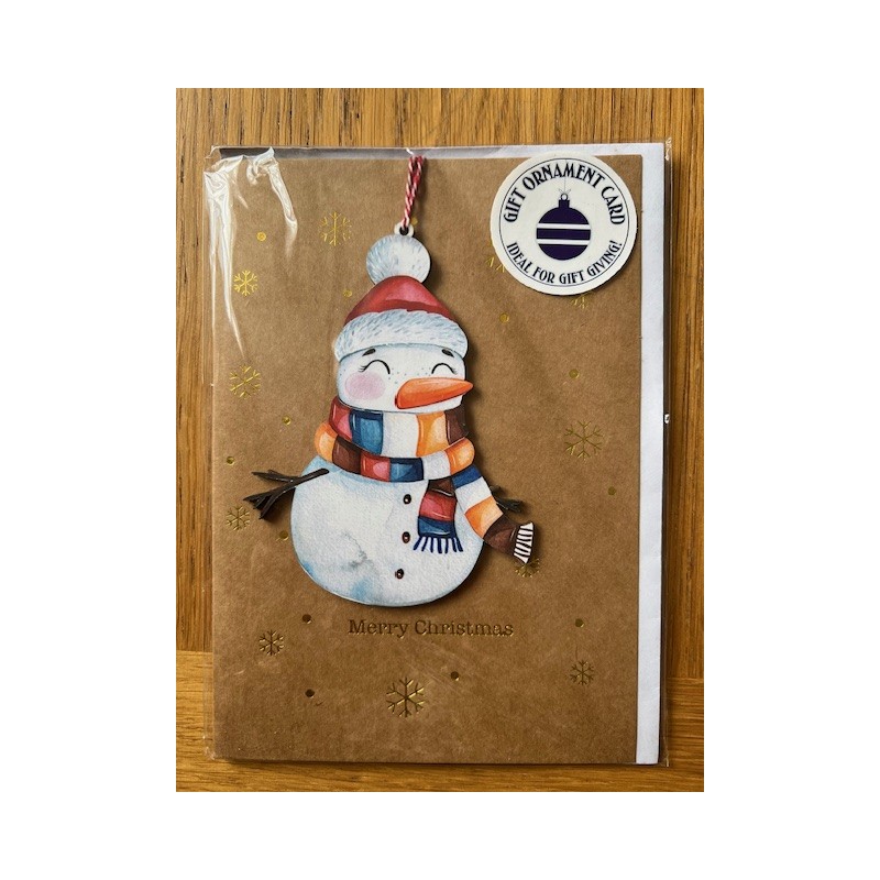 Keepsake Snowman Blank Greeting Card Envelope by Alljoy