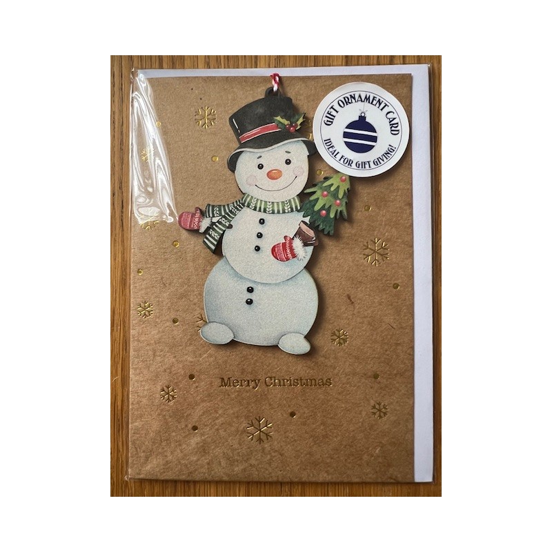 Keepsake Snowman and Hat Blank Greeting Card Envelope by Alljoy