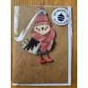 Keepsake Robin in Hat Blank Greeting Card Envelope by Alljoy