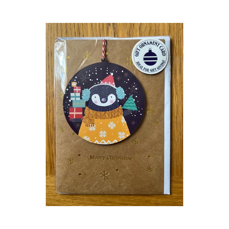 Keepsake Penguin in Jumper Blank Greeting Card Envelope by Alljoy