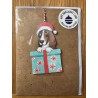 Keepsake Christmas Puppy Blank Greeting Card Envelope by Alljoy