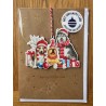 Keepsake Christmas Dogs Blank Greeting Card Envelope by Alljoy