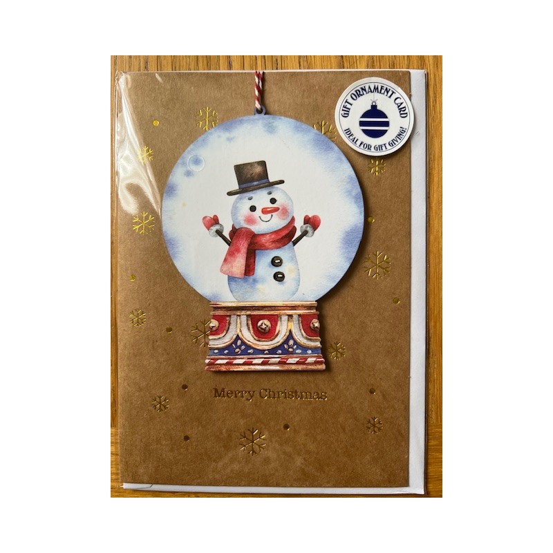 Keepsake Snow Globe Blank Greeting Card Envelope by Alljoy