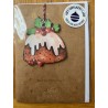 Keepsake Christmas Pudding Blank Greeting Card Envelope by Alljoy