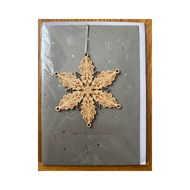 Keepsake Snowflake Blank Greeting Card Envelope by Alljoy