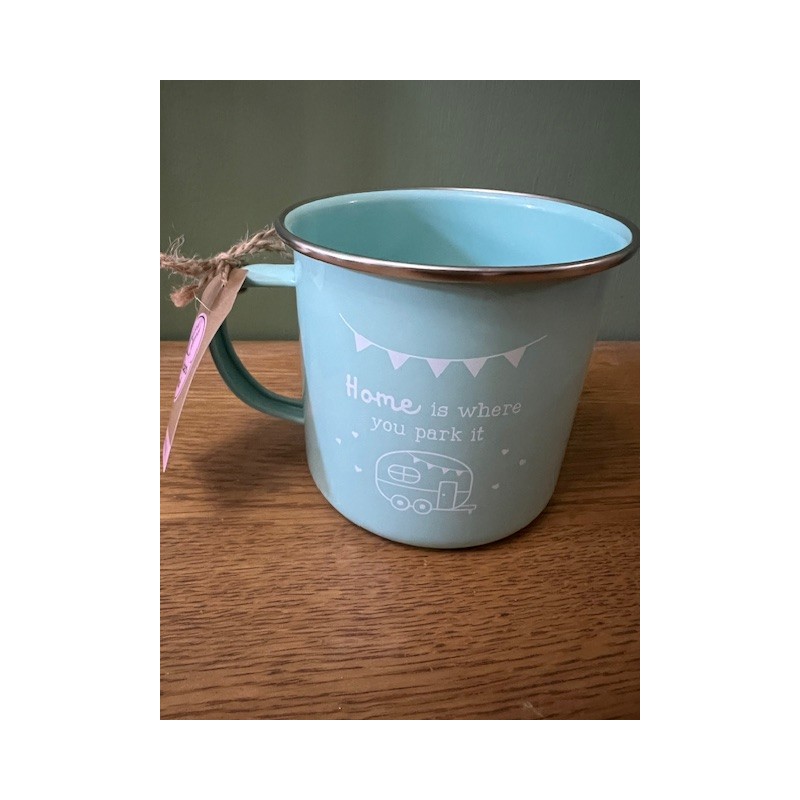 Home is Where You Park It Enamel Mug