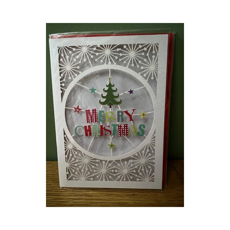 Laser Cut Christmas Tree Card