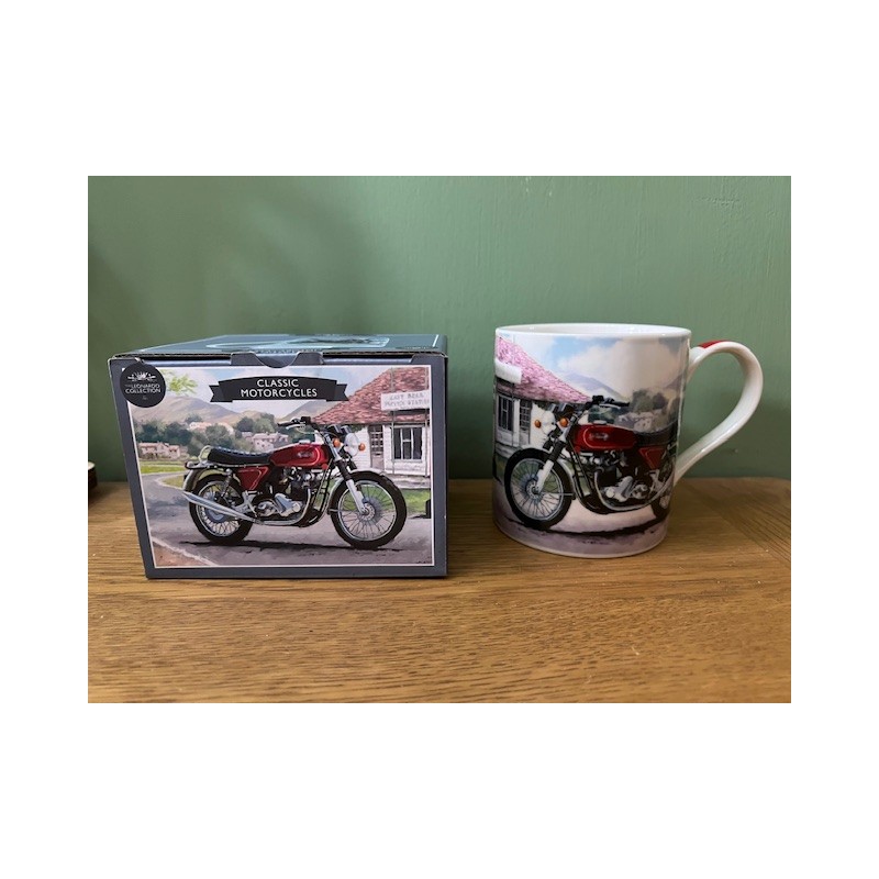 Fine China Mug Classic Motorbike Ref 4 Design