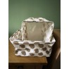 Set of 2 Fabric Folding Storage Baskets - Hedgehogs