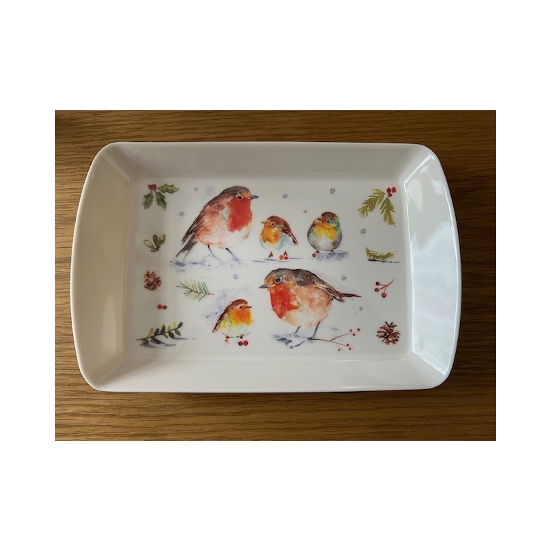 Winter Robin Snack Tray