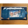 Message in a Bottle 3D Christmas Card Santa in Sleigh