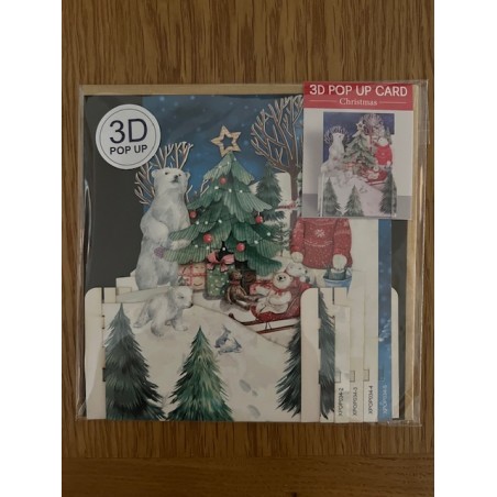 3D Pop Up Christmas Card Polar Bears