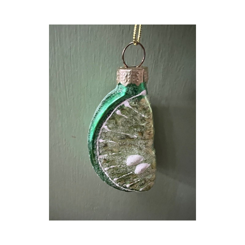 Lime Wedge Christmas Bauble