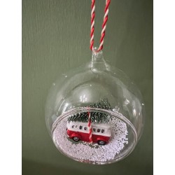 Camper Van Open Shaped Christmas Bauble