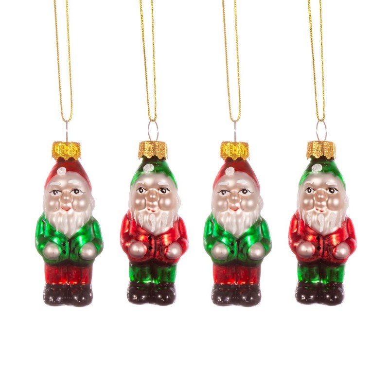 Sass & Belle Box of 4 Gnomes Christmas Bauble