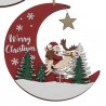 Merry Christmas Wooden Hanging Decoration 3D Santa