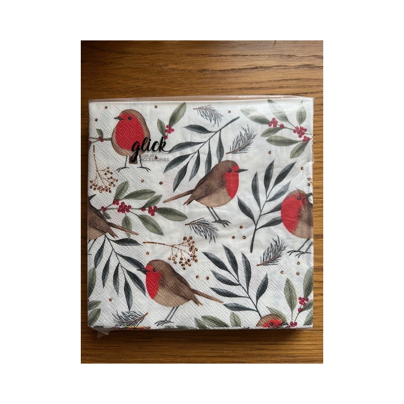 Glick Christmas Robin Napkins