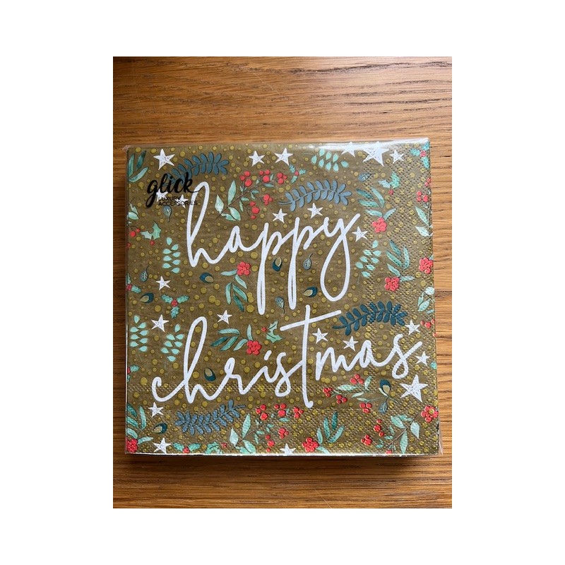 Glick Happy Christmas Napkins