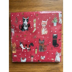 Glick Christmas Cats Napkins