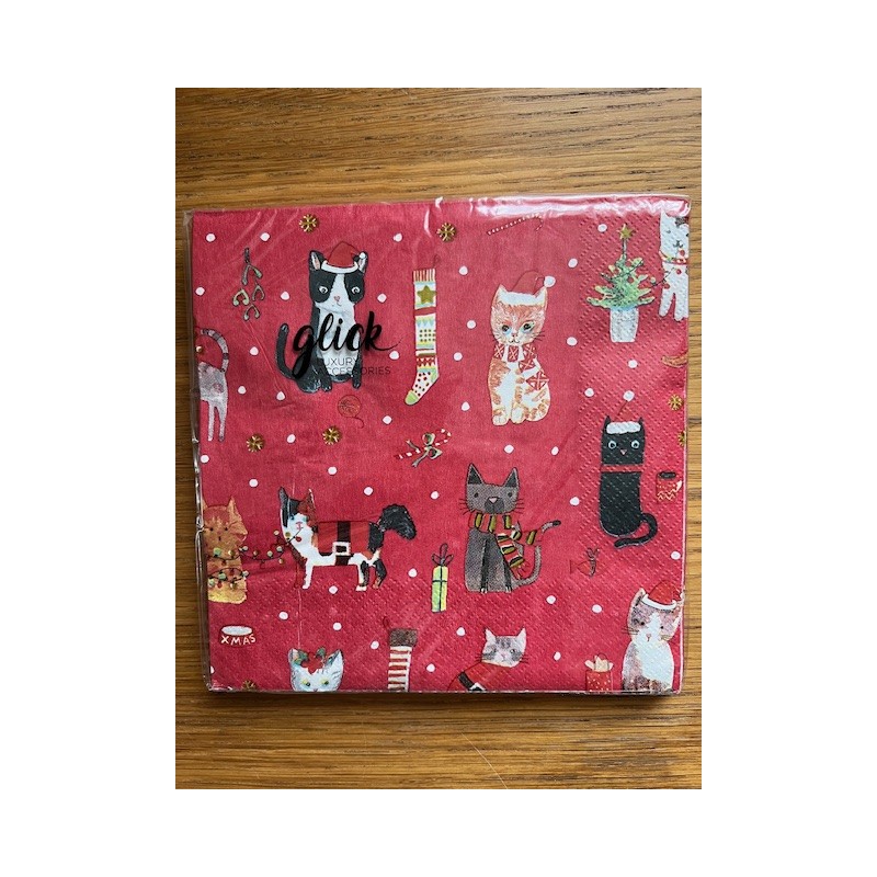 Glick Christmas Cats Napkins