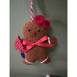 Gingerbread Men Hanging Decorations - Set of 3