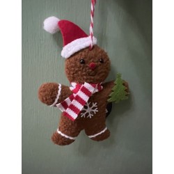 Gingerbread Men Hanging Decorations - Set of 3