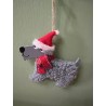 Festive Scottie Dog Hanging Decoration