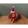 Sass & Belle Christmas Rainbow Dachshund Hanging Decoration