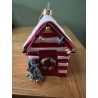 Sass & Belle Large Red Beach Hut Christmas Baubles