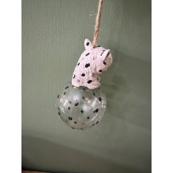 Sass & Belle Snow Leopard Christmas Baubles