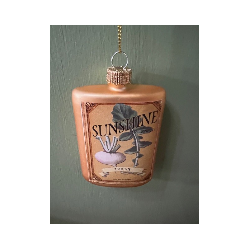 Sass & Belle Turnip Seed Packet Christmas Baubles