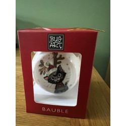 Bug Art Cat Christmas Bauble