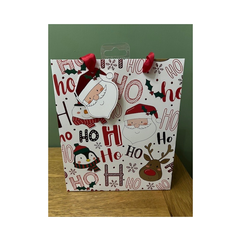 Ho Ho Ho Christmas Medium Gift Bag
