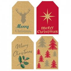 20 Kraft Christmas Gift Tags