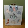 Hello Baby Boy Giraffe Medium Gift Bag