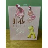 Hello Baby Girl Giraffe Medium Gift Bag
