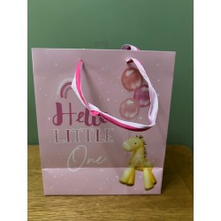 Hello Baby Girl Giraffe Medium Gift Bag