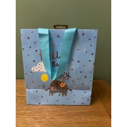 Glick Baby Boy Elephant Medium Gift Bag