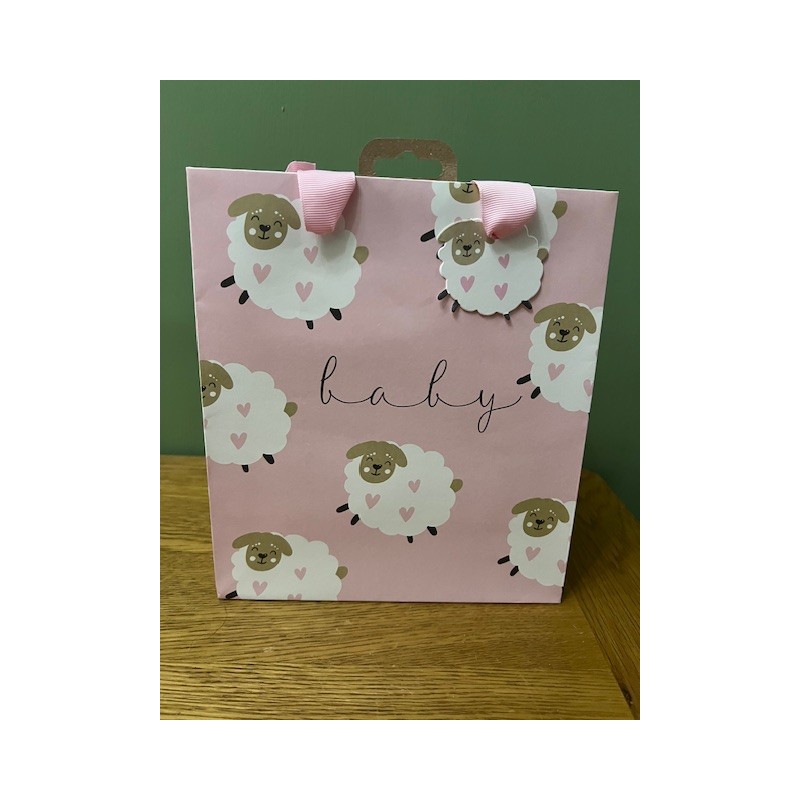Glick Baby Girl Sheep Medium Gift Bag