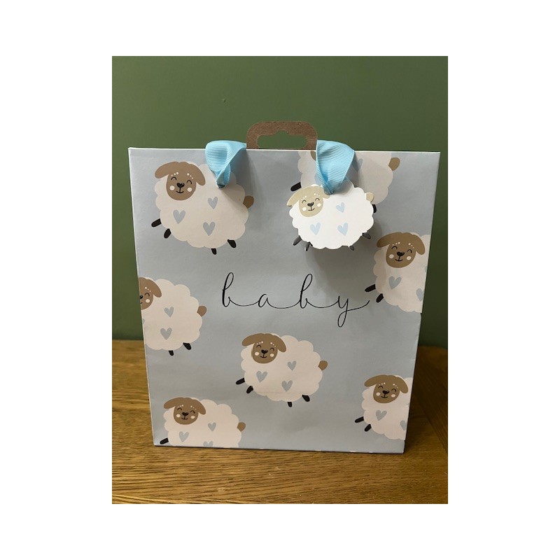 Glick Baby Boy Sheep Medium Gift Bag