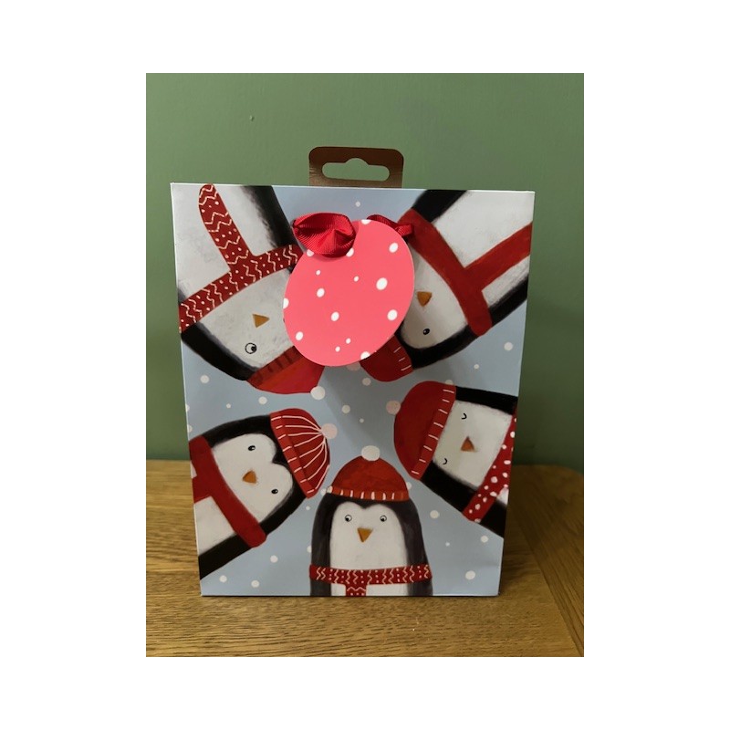 Cosy Penguins Medium Gift Bag by Glick